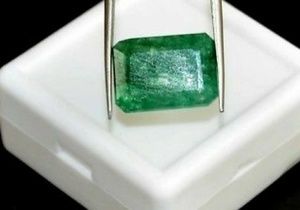 8.35 Ct Natural Emerald Cut Colombian Green Emeral
